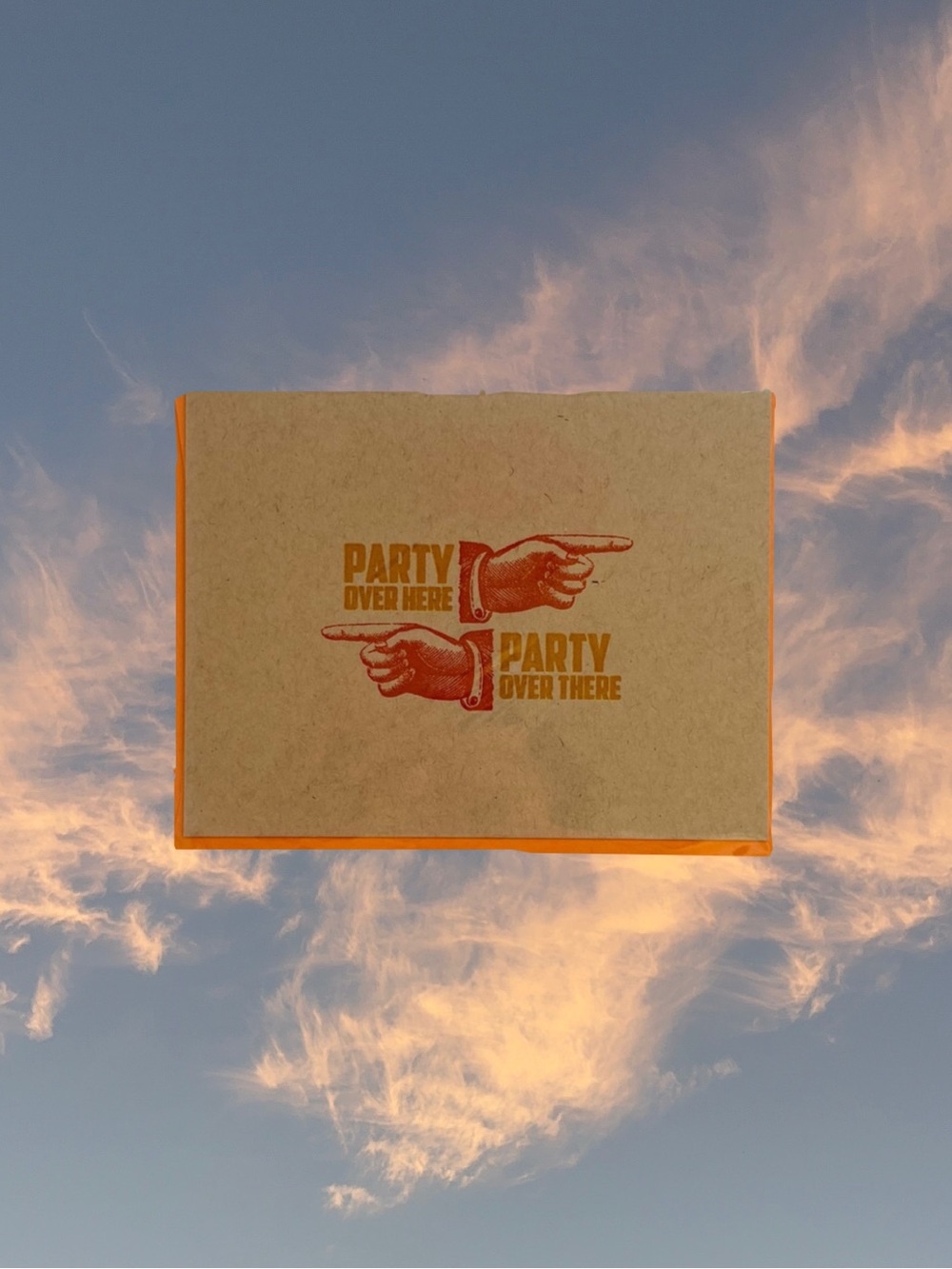 Party Over Here, Party Over There Greeting Card